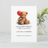 Waiting With So Much Love Teddy Bear & Red Balloon 招待状 (スタンド正面)