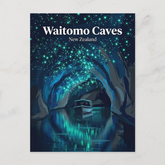 Waitomo Glowworm Caves New Zealand ポストカード (正面)