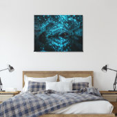 Waitomo Glowworm Galaxy - Bioluminescent Cave Refl キャンバスプリント (インサイチュ (寝室))