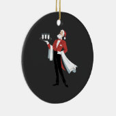 Waitress Christmas Santa Server Xmas  セラミックオーナメント (右)