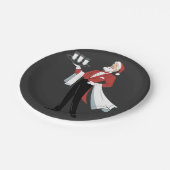 Waitress Christmas Santa Server Xmas  ペーパープレート (アングル)