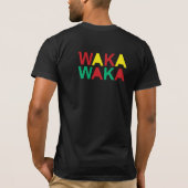 Wakaのwakaのライオンの頭部アフリカのTシャツのための今回 Tシャツ (裏面)
