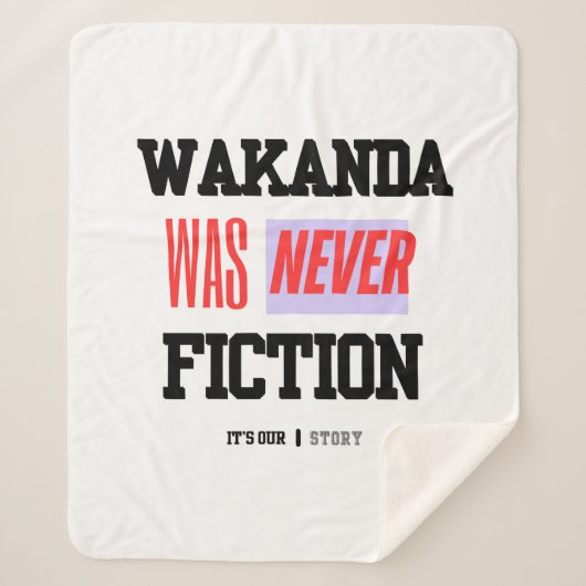 WAKANDA Was Never Fiction | Sherpa Blanket シェルパブランケット (正面)