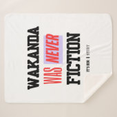 WAKANDA Was Never Fiction | Sherpa Blanket シェルパブランケット (正面(横))