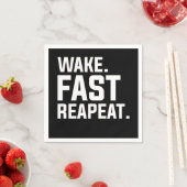 Wake おもしろい Fast Repeatグラフィック皮肉 スタンダードカクテルナプキン (インサイチュ)