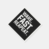 Wake おもしろい Fast Repeatグラフィック皮肉 スタンダードカクテルナプキン (角)