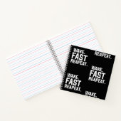Wake おもしろい Fast Repeatグラフィック皮肉 ノートブック (内部)