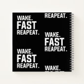 Wake おもしろい Fast Repeatグラフィック皮肉 ノートブック (裏面)