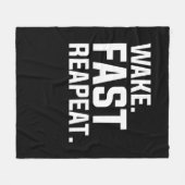 Wake おもしろい Fast Repeatグラフィック皮肉 フリースブランケット (正面(横))