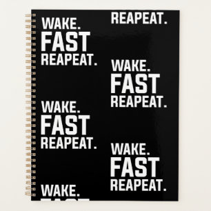 Wake おもしろい Fast Repeatグラフィック皮肉 プランナー手帳