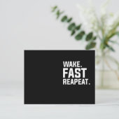 Wake おもしろい Fast Repeatグラフィック皮肉 ポストカード (スタンド正面)