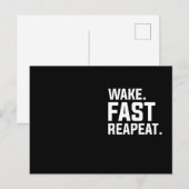Wake おもしろい Fast Repeatグラフィック皮肉 ポストカード (正面/裏面)