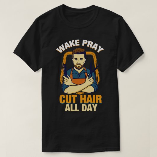 Wake 祈 Cut Hair All Day TシャツギフトChristian B Tシャツ (デザイン正面)