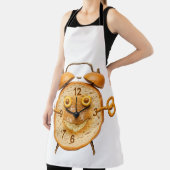 Wake and Bake! Funny Bread Alarm Clock Art エプロン (インサイチュ)