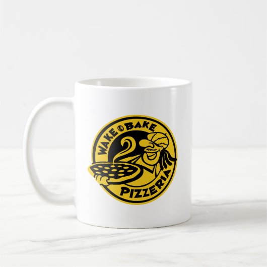 Wake & Bakeピザコーヒーマグ コーヒーマグカップ (左)