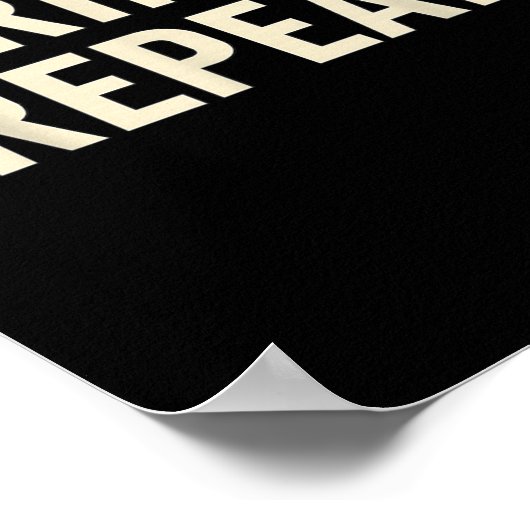 Wake Grind Repeat Motivational Hustle Design ポスター (角)