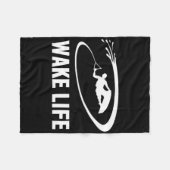 Wake Life Wake Surfing And Wakeboarding  フリースブランケット (正面(横))