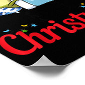 Wake Me Up When It's Christmas Cute Frog Animal Sl ポスター (角)