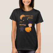 Wake Me When Its Halloween Cute Pumpkin Sleeping K Tシャツ (正面)