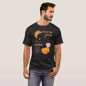 Wake Me When Its Halloween Cute Pumpkin Sleeping K Tシャツ (正面フル)