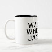 Wake Me When It's January Mug Funny Gift ツートーンマグカップ (左)