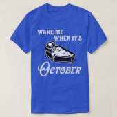 Wake Me When Its October Skeleton秋秋と Tシャツ (デザイン正面)