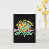 Wake Me When The Ball Drops Funny New Years Eve  カード (黄色い花)