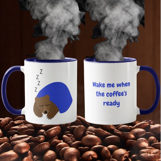 Wake Me When the Coffee’s Ready Sleeping Bear  マグカップ