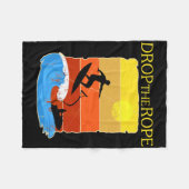 Wake Surfing Gift Shirt Boat Lake Wakesuring Drop  フリースブランケット (正面(横))