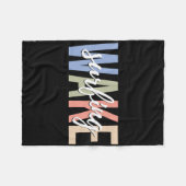 Wake Surfing Wakesurf Wake Surfer Surfing Boat _1 フリースブランケット (正面(横))