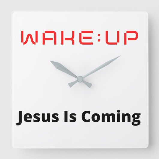 WAKE:UPイエス来は スクエア壁時計 (正面)