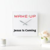 WAKE:UPイエス来は スクエア壁時計 (ホーム)