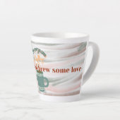 "Wake Up and Brew Some Love" パステルラテマグ カフェラテマグ (右アングル)