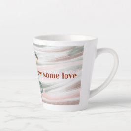 "Wake Up and Brew Some Love" パステルラテマグ カフェラテマグ