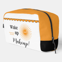 Wake up and Makeup ホワイト オレンジ 名前入り ドップキット