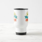 Wake Up Awesome Retro Travel Mug トラベルマグ (中央)