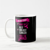 Wake Up Beat Breast Cancer Rule The World 3 コーヒーマグカップ (左)
