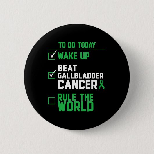Wake Up Beat Gallbladder Cancer Rule The World 缶バッジ (正面)