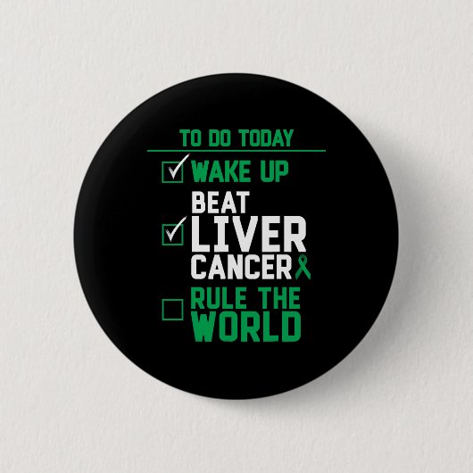 Wake Up Beat Liver Cancer Rule The World  缶バッジ (正面)