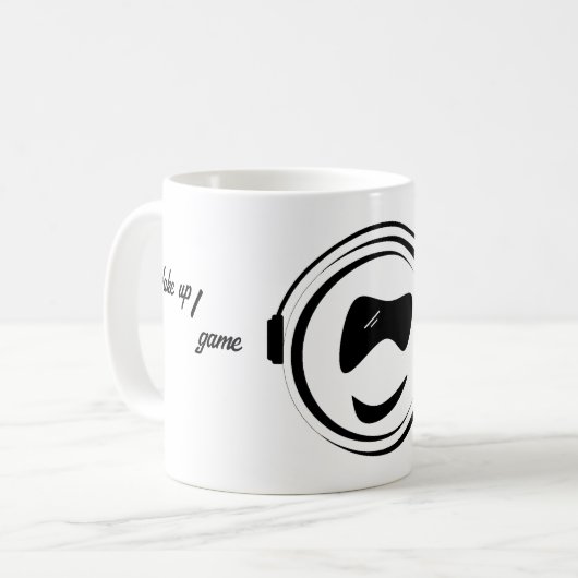 Wake up game sleep repeat コーヒーマグカップ (正面左)