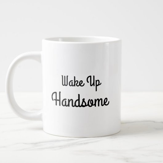 Wake Up Handsome Gift Mug ジャンボコーヒーマグカップ (左)