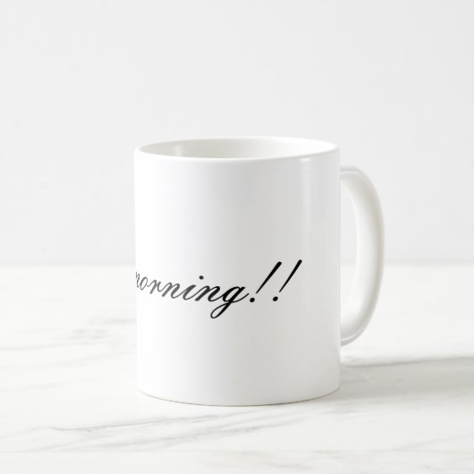 Wake Up Happy! Good Morning!! Mug コーヒーマグカップ (正面右)