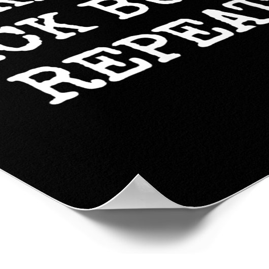 Wake Up Kick Butt Repeat Motivation  ポスター (角)