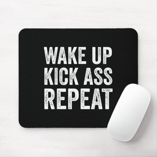 Wake Up Kick Repea,funny Quote Workout Motivation  マウスパッド (マウス)