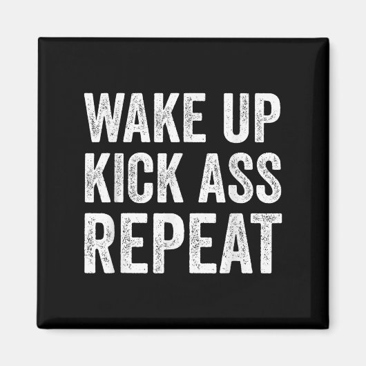 Wake Up Kick Repea,funny Quote Workout Motivation  マグネット (正面)