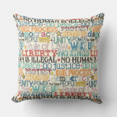 wake up stand up typography クッション (正面)