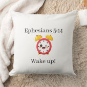 Wake up throw pillow クッション (ブランケット)