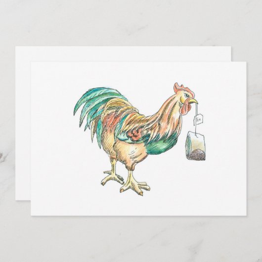 Wake Up WIth Tea 招待状 (正面/裏面)