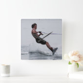 Wakeboardの角度の柱時計 スクエア壁時計 (ホーム)