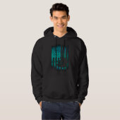 Wakeboard American Flag Wakeboarder Wakeboarding パーカ (正面フル)